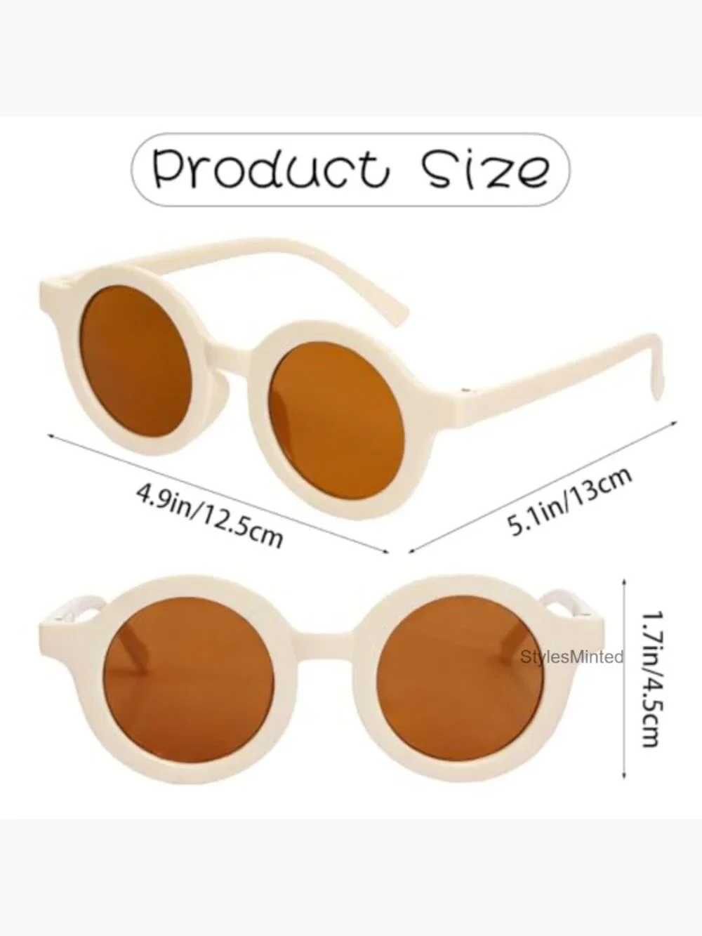 3 Pack UV400 Round Sunglasses for Kids Outdoor Play